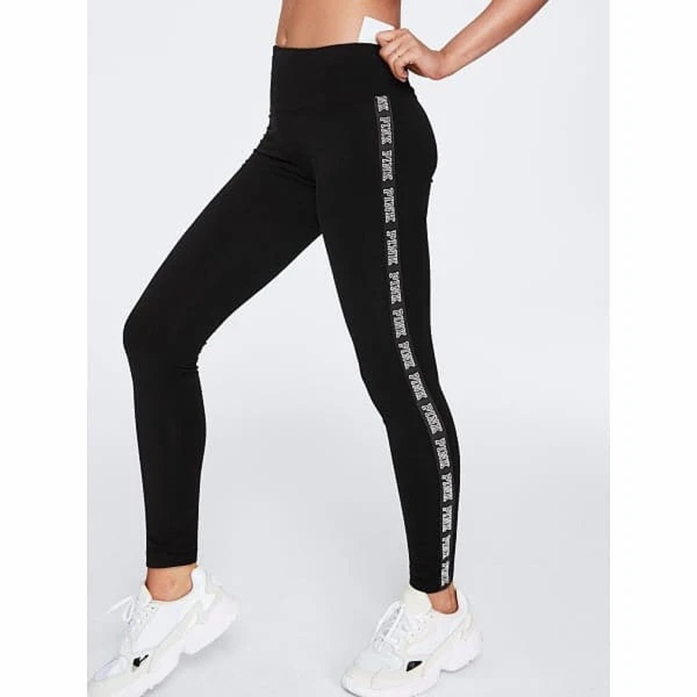 SOLD! NWT PINK VS High Waisted Full Length Leggings - Picture 1 of 10
